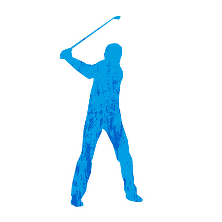 Abstract grunge golf playerのイラスト素材