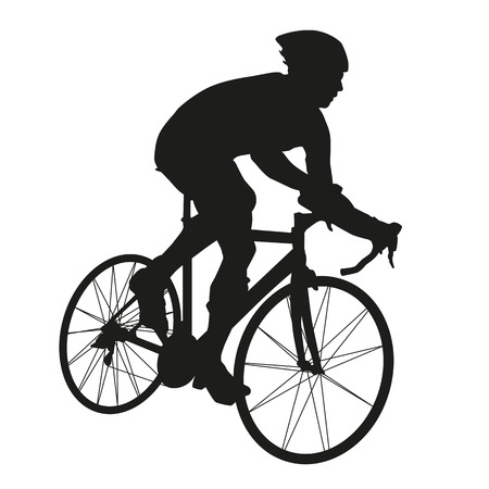Cyclist silhouetteのイラスト素材