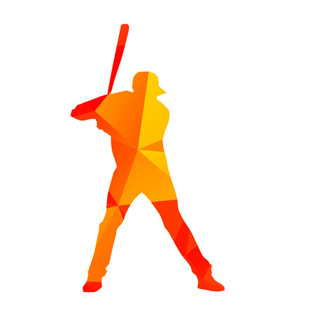 Abstract baseball player silhouetteのイラスト素材