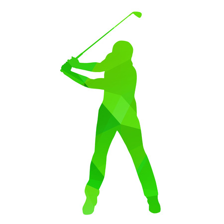 Abstract golfer silhouetteのイラスト素材