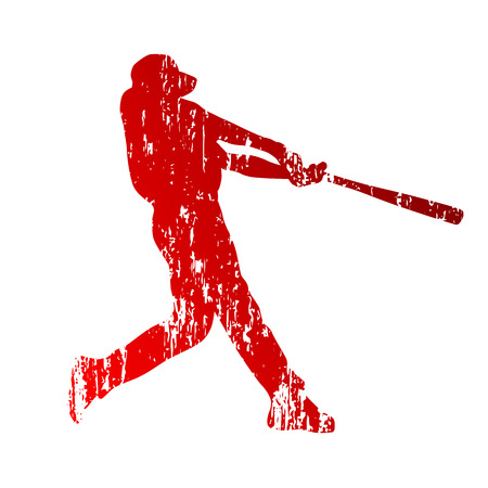 Baseball player. Grungeのイラスト素材