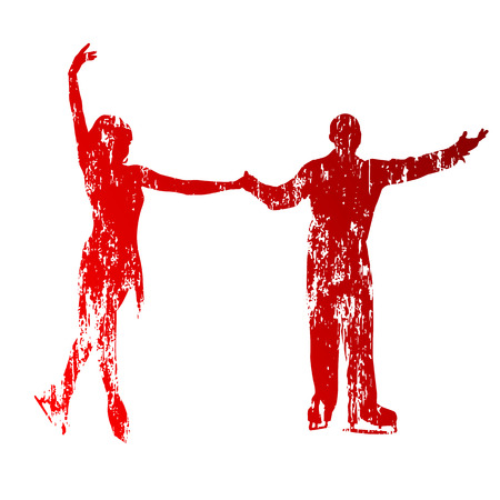 Figure skating. Vector coupleのイラスト素材
