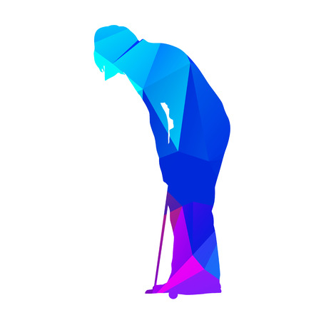 Abstract geometrical putting womanのイラスト素材
