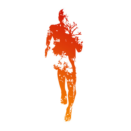 Abstract vector runnerのイラスト素材