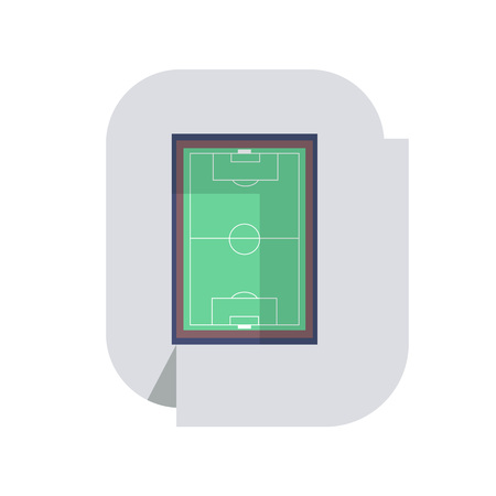 Stadium, aerial view. Isolated flat design vector illustration. Soccer arenaのイラスト素材