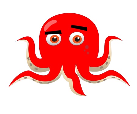 red octopusのイラスト素材