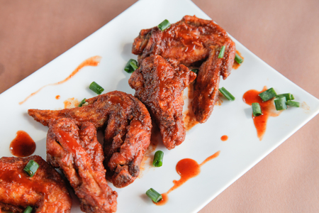 Chicken Wings Chipotle Flavour Closeupの写真素材