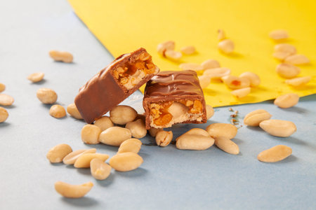 Gourmet three flavoured cinnamon, chocolate and maple walnut brioche doughnuts with ingredients.の写真素材