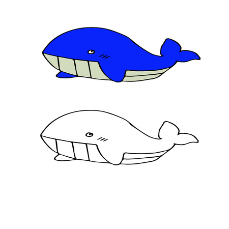Whale in the oceanのイラスト素材