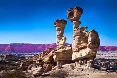 rock in Ischigualasto National Park, Argentinaの写真素材