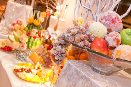close up of fresh various fruitsの写真素材