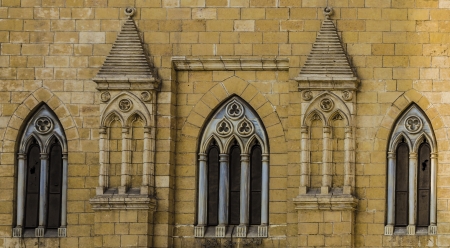 el hossien mosque symmetry in old Cairo の写真素材