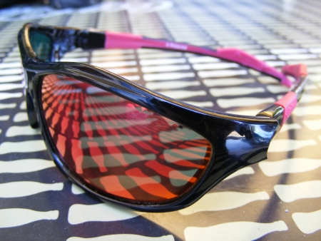 Sunglass in the tableの写真素材
