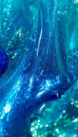 abstract background of blue and aqua gel texture close up macroの素材