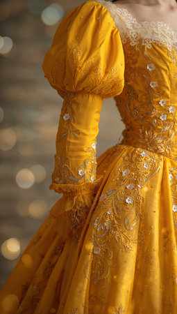 Wedding dress on a mannequin in the studio.の素材