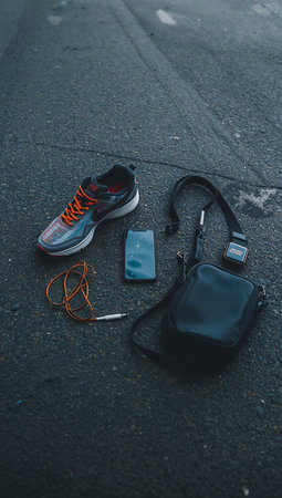 Detail of shoes and bag on the street during Milan Women's Fashion Week in Milan.の素材