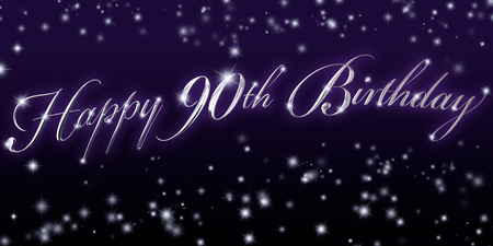 90th Birthday Banner - Great for that significant birthday celebration!の写真素材