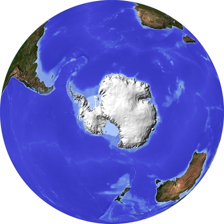 Globe, centered on the South Pole.  の写真素材
