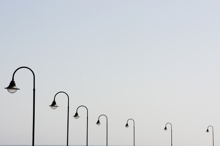 Lanterns in a rowの写真素材
