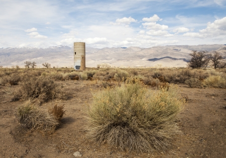 Remains of an old ranch in the high desert of California near Bishop.の写真素材