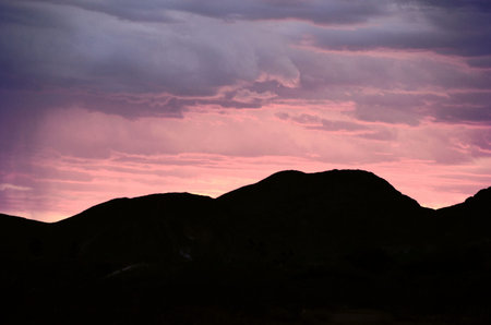 Sunset in the Desertの写真素材