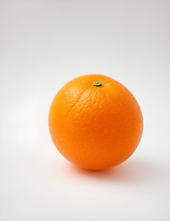 Orange fruit isolated on white background with clipping path and copy space.の素材