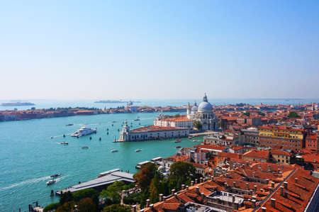 Venice, Italy-September 13, 2016: Santa Maria della Salute / Venice view from Piazza San Marcoのeditorial素材