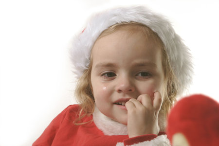 cute litlle elf on the withe bacgroundの写真素材