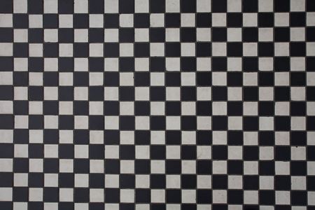 Like a chessboard - flore with black and white cellsの写真素材