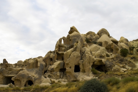 Limestone caves - Cappadocia, Goreme, Turkey.の写真素材