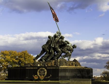 WASH DC - CIRCA NOV 2011: Iwo Jima Memorial NOV 2011, USA. Memorial dedicated to all personnel of United States Marine Corps who have died in defense of their country since 1775.のeditorial素材