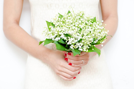 Lilies of the valley bouquetの写真素材