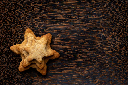 Close-up cross-sections of brown wood texture of palm trees. Coconut tree. Wood products.の写真素材