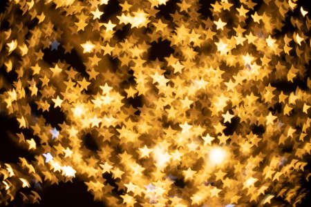 Christmas ilumination bokeh gights in the cityの写真素材
