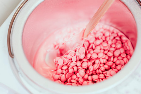 Sugaring Equipment for the production of sugaring paste. Help melt wax faster than sugaring. View from aboveの写真素材