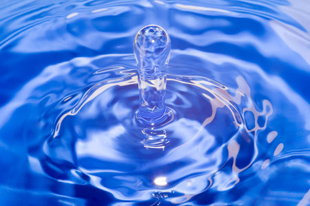Water pin, formed by the fallen drop