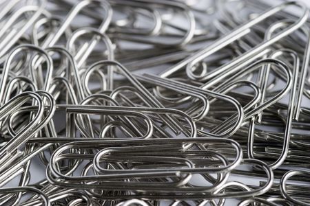 few paper clips close upの写真素材