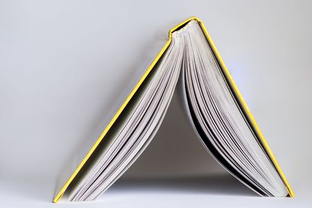 The open book from the unusual point of viewの写真素材