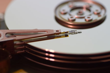 Hard disk drive - head and surfaces.