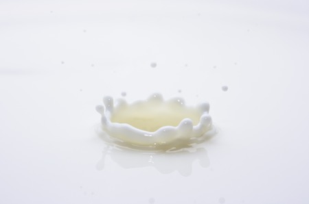 Surface of milk after falling a dropの写真素材