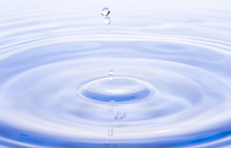 surfaces of water after falling of drop