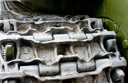 Caterpillar of the Russian tankの写真素材