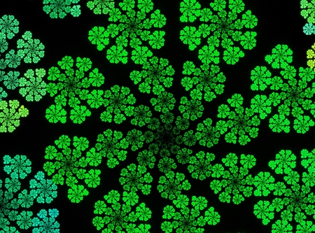 computer-generated fractal image - green flowerの写真素材