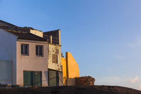 Fishermans house in Ribeira Grande at the Azoresのeditorial素材