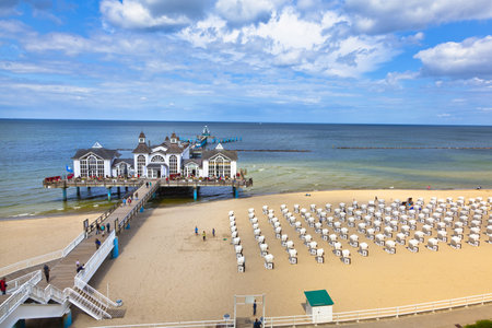 Seebruecke Sellin on the Baltic Seaのeditorial素材