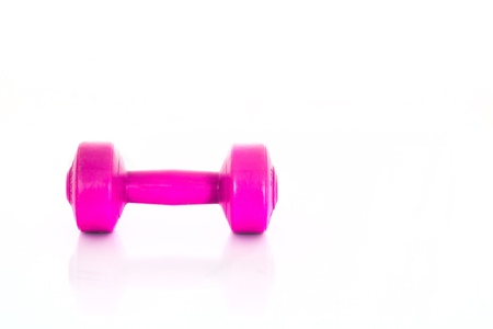 Dumbbell on white backgroundの写真素材