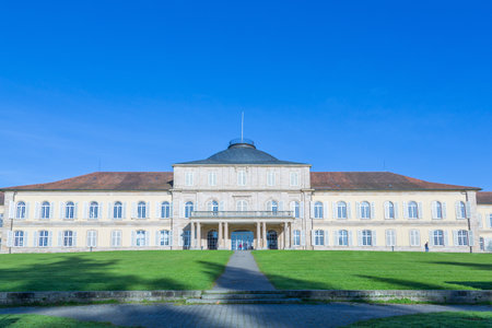 castle of the university Hohenheim in Plieningen near Stuttgartのeditorial素材