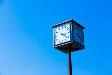 clock tower with blue skyの写真素材