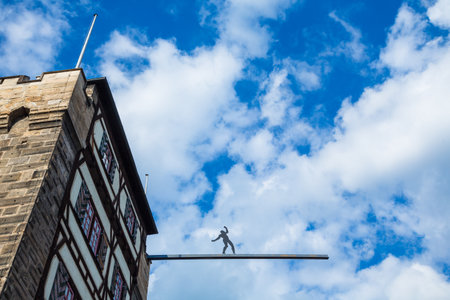 Historic tower in the old town in Esslingenのeditorial素材