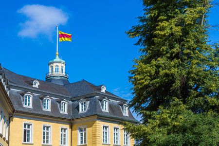 castle in the city Karlsruhe in Germanyのeditorial素材